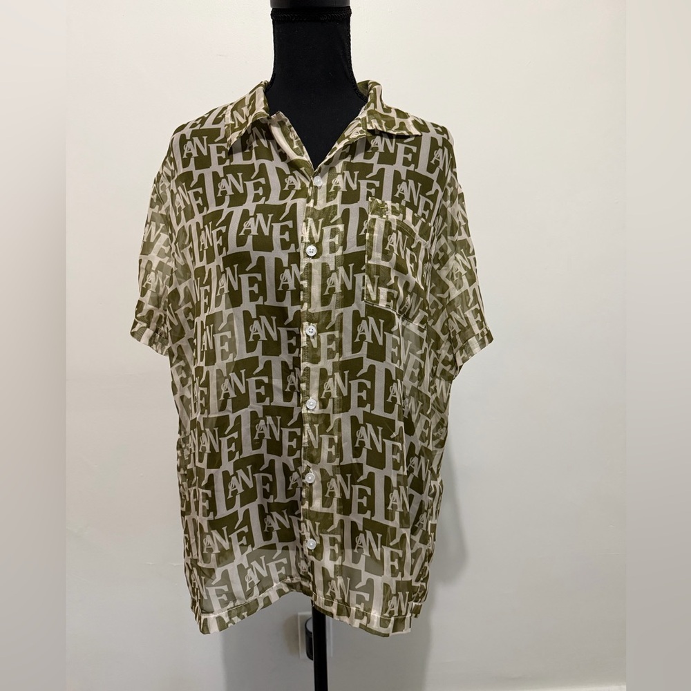 Étalon by Steve Canar Monogram Chiffon Dress Shirt - Picture 4 of 5